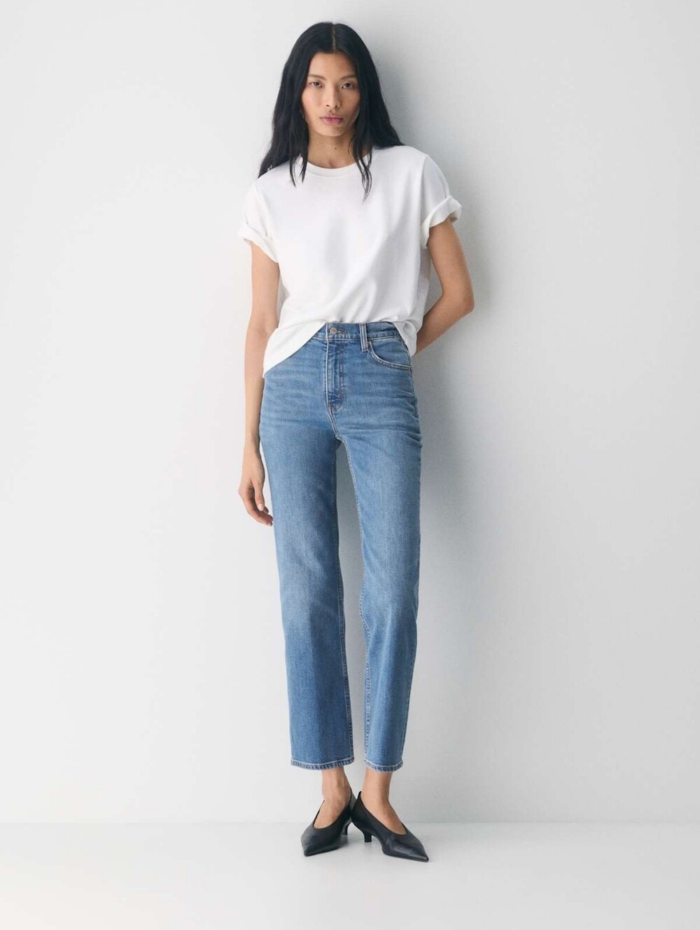 Denim Forum Arlo High Rise Straight Jeans 25x28